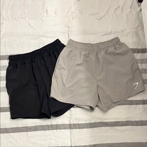 Gymshark Black and Gray Athletic Shorts